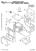 LOWER OVEN PARTS Diagram and Parts List for RBD245PDB15  Whirlpool Wall Oven
