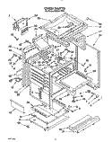 OVEN Diagram and Parts List for FGS387YW0  Roper Range