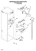 REFRIGERATOR LINER PARTS Diagram and Parts List for KSSC42FMS00  KitchenAid Refrigerator