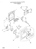 DISPENSER FRONT Diagram and Parts List for 4KSRS27QFA03  Whirlpool Refrigerator