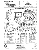SECTION Diagram and Parts List for LHI7501W0  Whirlpool Dryer