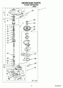 GEARCASE PARTS, OPTIONAL PARTS (NOT INCLUDED) Diagram and Parts List for 7MWT98820WM0  Whirlpool Washer
