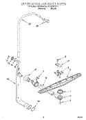 UPPER WASH AND RINSE Diagram and Parts List for KUDS25SHBT0  KitchenAid Dishwasher