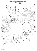 DRUM AND MOTOR PARTS, OPTIONAL PARTS (NOT INCLUDED) Diagram and Parts List for IFR82001  Inglis Dryer