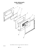 OVEN DOOR , LIT/OPTIONAL Diagram and Parts List for RS630PXV0  Whirlpool Range