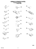 WIRING HARNESS PARTS Diagram and Parts List for 3RLSQ8533JQ6  Whirlpool Washer