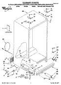 CABINET PARTS Diagram and Parts List for ED5FHAXSQ00  Whirlpool Refrigerator