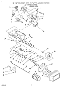 MOTOR AND ICE CONTAINER Diagram and Parts List for 3XART725F02  Whirlpool Refrigerator