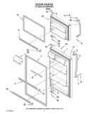 DOOR PARTS Diagram and Parts List for W4TXNWFWQ03  Whirlpool Refrigerator