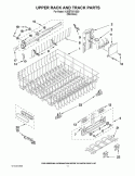 UPPER RACK AND TRACK PARTS Diagram and Parts List for KUDE70CVSS0  KitchenAid Dishwasher
