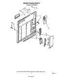 INNER DOOR Diagram and Parts List for TUD3000W0  Whirlpool Dishwasher
