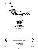 SECTION Diagram and Parts List for GLHE7900W0  Whirlpool Dryer