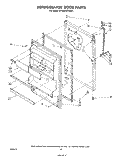 REFRIGERATOR DOOR , NOT ILLUSTRATED Diagram and Parts List for ET18EKXPWR4  Whirlpool Refrigerator