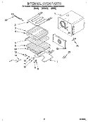 INTERNAL OVEN Diagram and Parts List for KEBS278BBL2  KitchenAid Wall Oven