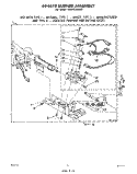 694670 BURNER ASSEMBLY Diagram and Parts List for LG5701XMW2  Whirlpool Dryer