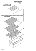 SHELF PARTS, OPTIONAL PARTS (NOT INCLUDED) Diagram and Parts List for ET5WSEXSQ01  Whirlpool Refrigerator