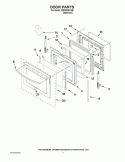 DOOR PARTS Diagram and Parts List for KERS308XSS1  KitchenAid Range