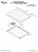 COOKTOP PARTS Diagram and Parts List for YGFE471LVQ0  Whirlpool Range