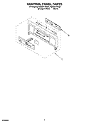 CONTROL PANEL PARTS Diagram and Parts List for YGBS277PDB7  Whirlpool Wall Oven