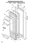 REFRIGERATOR DOOR PARTS Diagram and Parts List for KSSS48QKB01  KitchenAid Refrigerator
