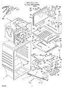 LINER Diagram and Parts List for 3VET21DKDW03  Whirlpool Refrigerator