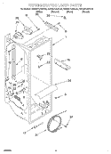 REFRIGERATOR LINER Diagram and Parts List for KSRS27QGAL04  KitchenAid Refrigerator