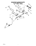 COOKTOP BURNER Diagram and Parts List for FGS395YW1  Roper Range