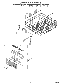 LOWER RACK PARTS, OPTIONAL PARTS (NOT INCLUDED) Diagram and Parts List for DU1055XTPS3  Whirlpool Dishwasher