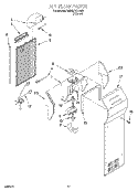 AIR FLOW Diagram and Parts List for 8ED22PKXFN00  Whirlpool Refrigerator