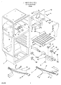 LINER Diagram and Parts List for RT14HBXFW01  Roper Refrigerator