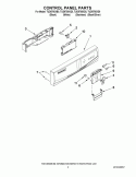 CONTROL PANEL PARTS Diagram and Parts List for TUD8700XQ0  Estate Dishwasher