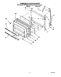 FREEZER DOOR, UNIT Diagram and Parts List for RT18DKXAW00  Roper Refrigerator