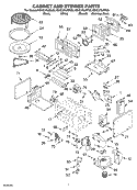 CABINET AND STIRRER PARTS Diagram and Parts List for KEHC379JSS05  KitchenAid Microwave Oven Combo