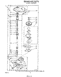 GEARCASE Diagram and Parts List for LA5530XPW7  Whirlpool Washer
