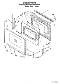 DOOR PARTS, OPTIONAL PARTS Diagram and Parts List for WERE3000SB2  Whirlpool Range