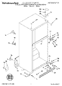 CABINET Diagram and Parts List for KTRS21KDAL05  KitchenAid Refrigerator