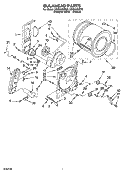 BULKHEAD PARTS, OPTIONAL PARTS (NOT INCLUDED) Diagram and Parts List for CGDX463RT0  Crosley Dryer