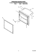 Part Location Diagram of 8171179 Whirlpool Freezer Door - Black