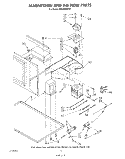 MAGNETRON AND AIR FLOW Diagram and Parts List for SM988PEPW1  Whirlpool Range