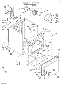CABINET Diagram and Parts List for GCEM2900JQ0  Whirlpool Dryer