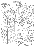 LINER Diagram and Parts List for 3VET20DKFW02  Whirlpool Refrigerator