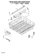 UPPER RACK AND TRACK PARTS Diagram and Parts List for KUDK03CTSS2  KitchenAid Dishwasher