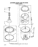 AGITATOR, BASKET AND TUB Diagram and Parts List for 6LA6300XTW2  Whirlpool Washer