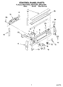 CONTROL PANEL PARTS Diagram and Parts List for KERC506HBT3  KitchenAid Range