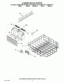 LOWER RACK PARTS Diagram and Parts List for GU2800XTVS3  Whirlpool Dishwasher