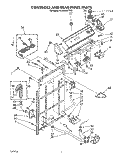 CONTROLS AND REAR PANEL Diagram and Parts List for 6LA5800XTW2  Whirlpool Washer
