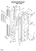FREEZER DOOR Diagram and Parts List for RS22BRXDN00  Roper Refrigerator