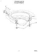 HEATER Diagram and Parts List for KUDS230Y2  KitchenAid Dishwasher