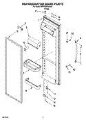 REFRIGERATOR DOOR PARTS Diagram and Parts List for BRS70DBANA00  Whirlpool Refrigerator