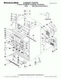 CABINET PARTS Diagram and Parts List for KFXS25RYMS1  KitchenAid Refrigerator